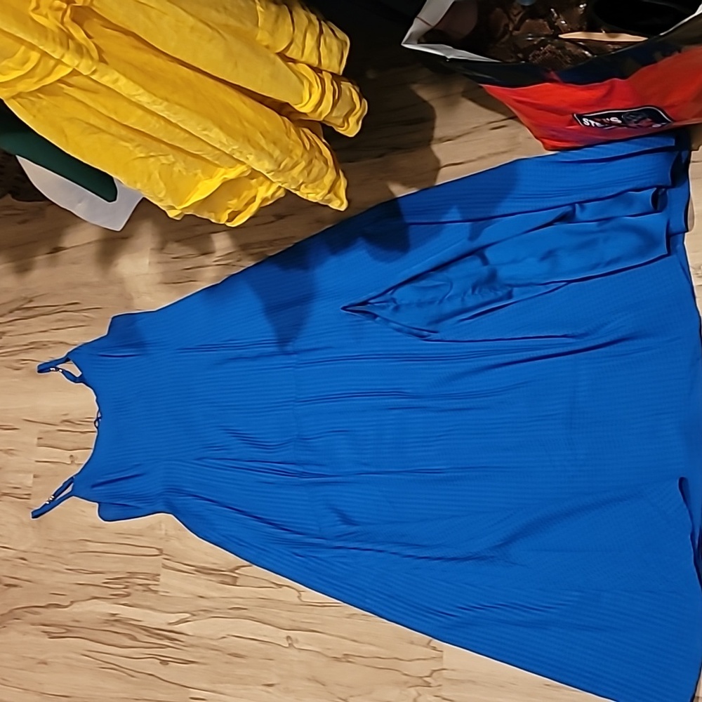 White House Black Market Blue Maxi Dress